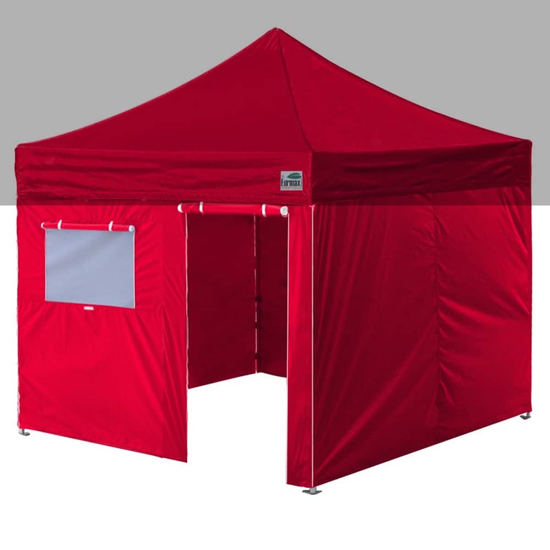 Eurmax USA Full Zippered Walls for 10 x 10 Easy Pop Up Canopy Tent,Enclosure Sidewall Kit with Roller Up Mesh Window and Door 4 Walls ONLY,NOT Including Frame and Topï¼ˆRedï¼‰ - Image 1